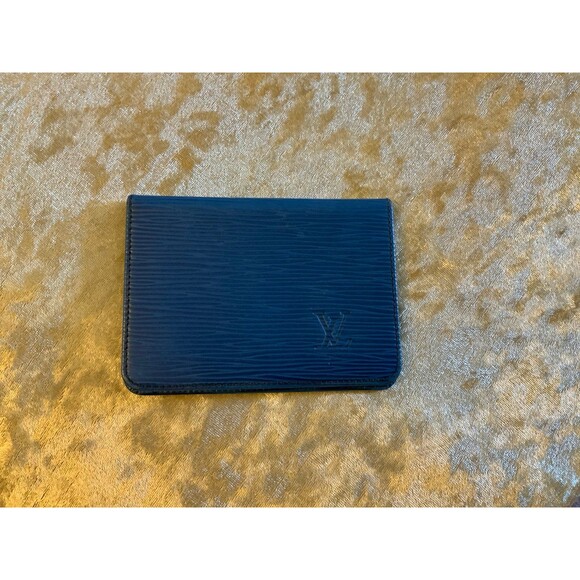 Louis Vuitton Epi Blue Porto Carte vertical card case with box - Picture 8 of 9